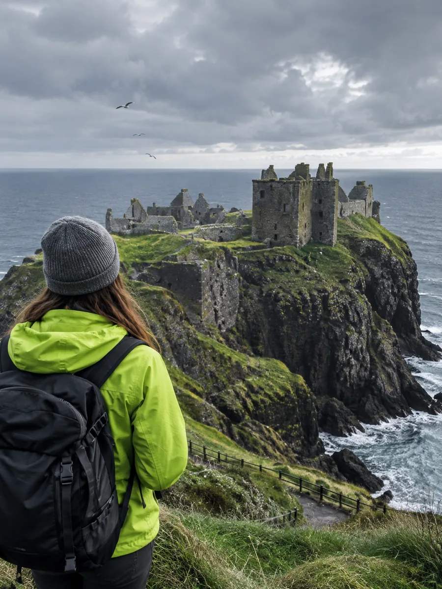 Uitzicht bij Dunnottar Castle